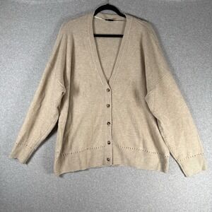 Torrid cardigan womens 3X beige button up super soft